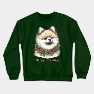 Happy Howlidays Pomeranian Crewneck Sweatshirt